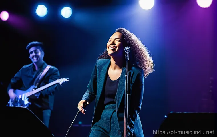 음악 대학 교수 인터뷰 - Musician Collaborating with AI in a Futuristic Studio**

*   **Prompt:** A medium close-up of a focu...